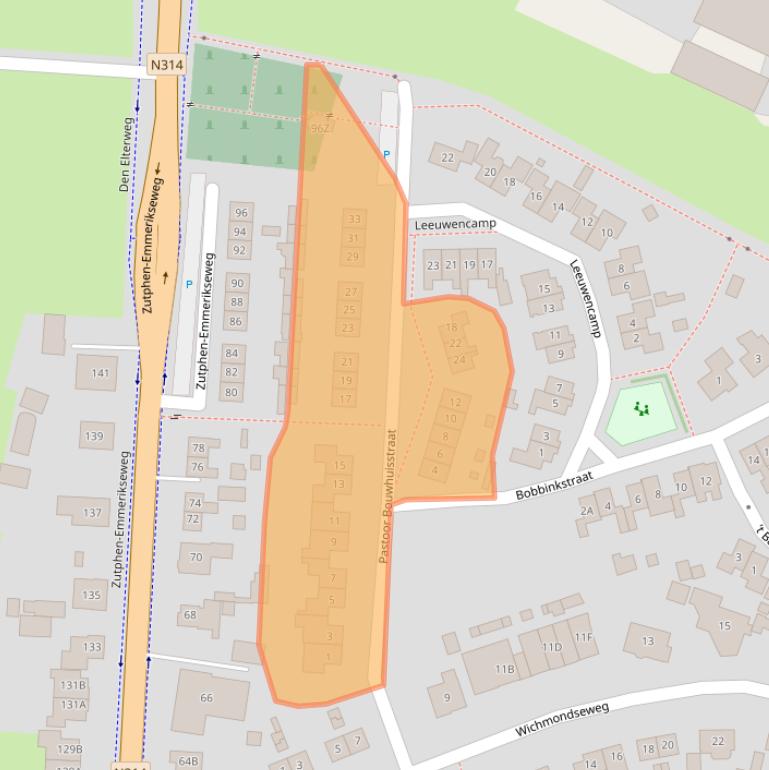 Kaart van postcodegebied 7223LJ.