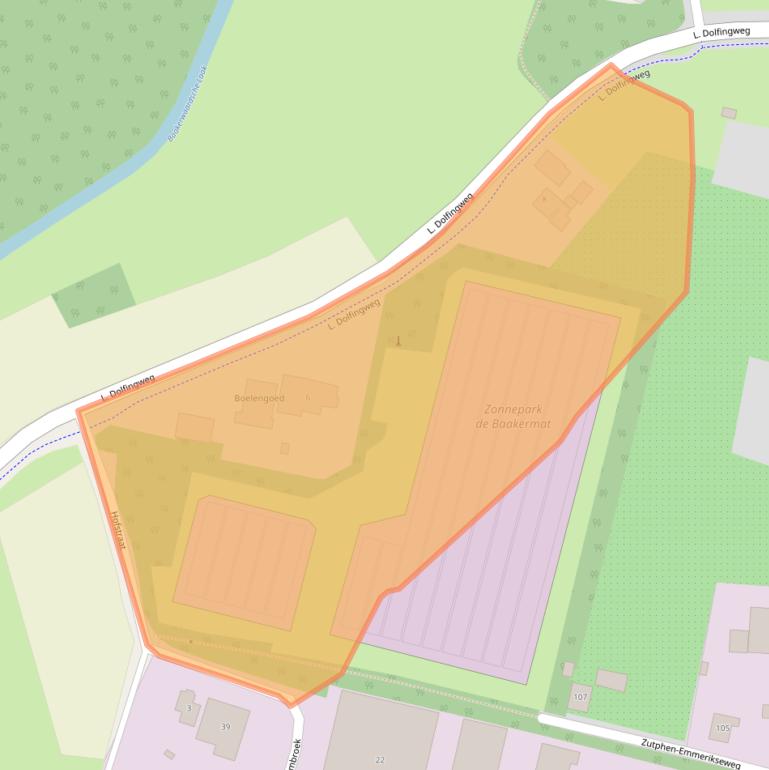 Kaart van postcodegebied 7223LZ.