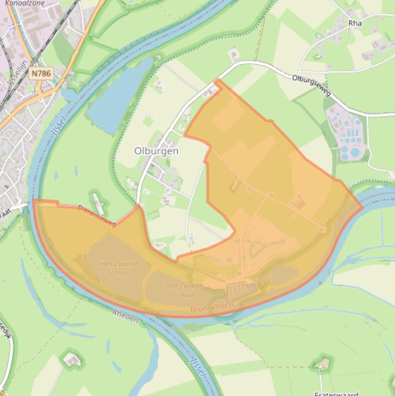 Kaart van postcodegebied 7225ND.