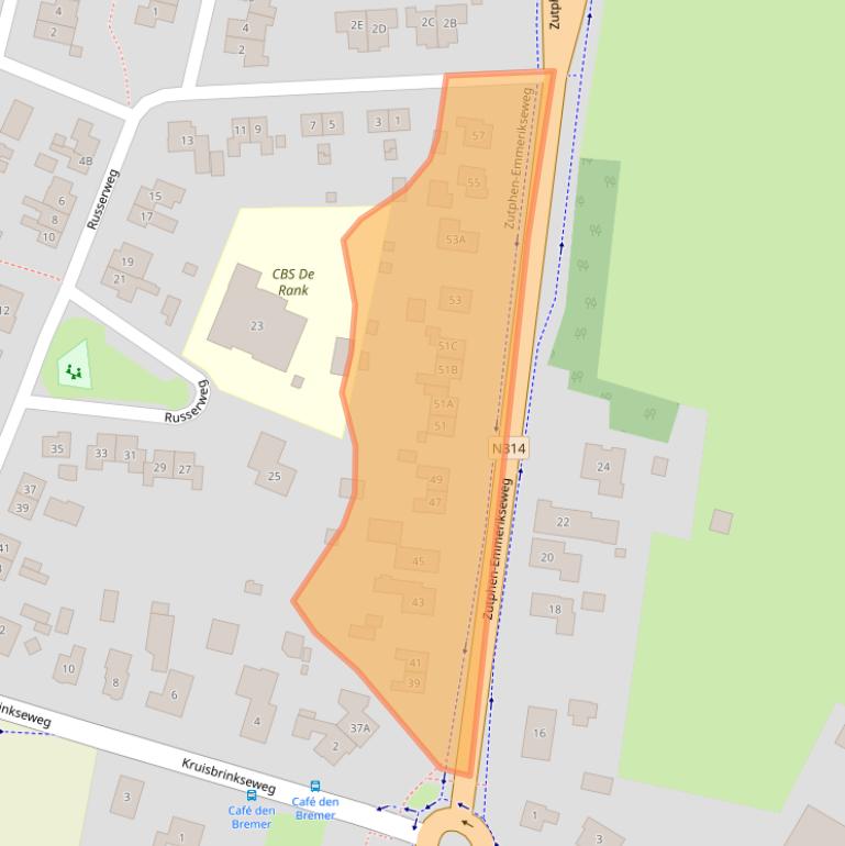 Kaart van postcodegebied 7227DH.