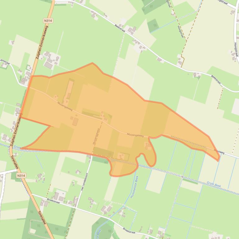 Kaart van postcodegebied 7227DN.