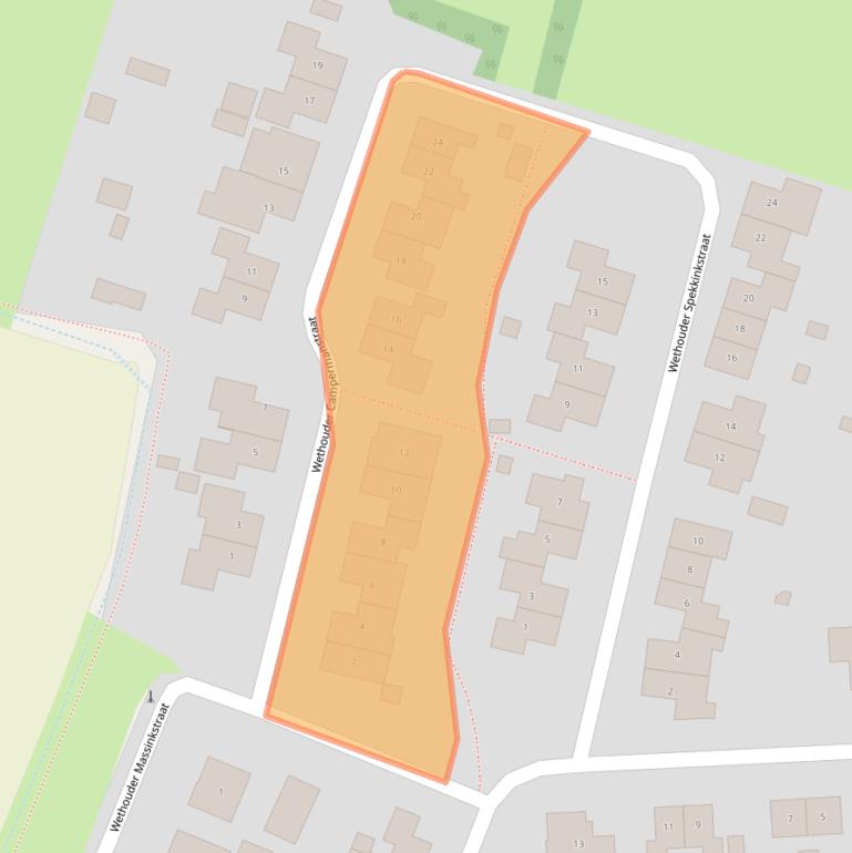 Kaart van postcodegebied 7227DT.