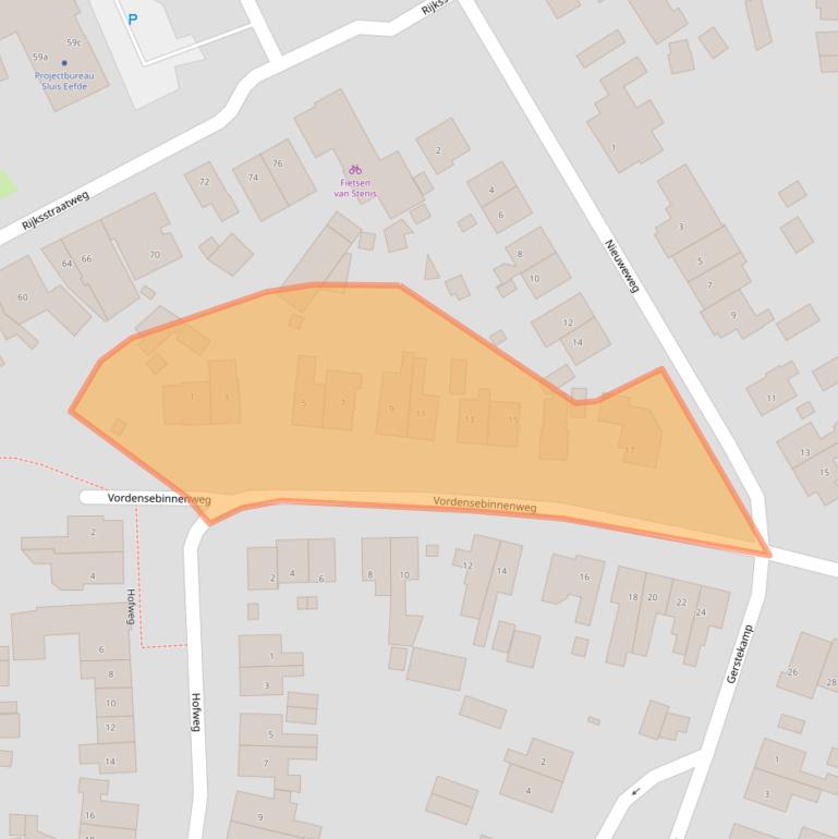 Kaart van postcodegebied 7231BA.