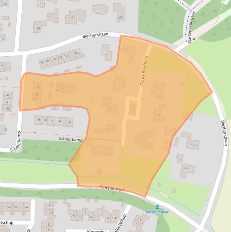 Kaart van postcodegebied 7231ED.