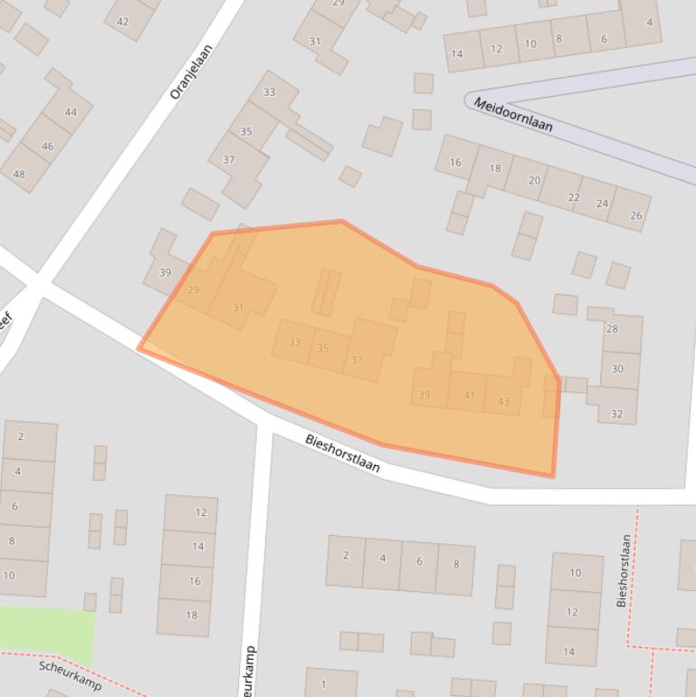 Kaart van postcodegebied 7231EE.