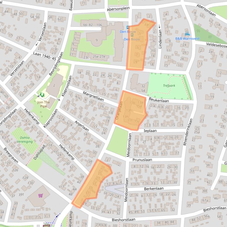 Kaart van postcodegebied 7231EW.