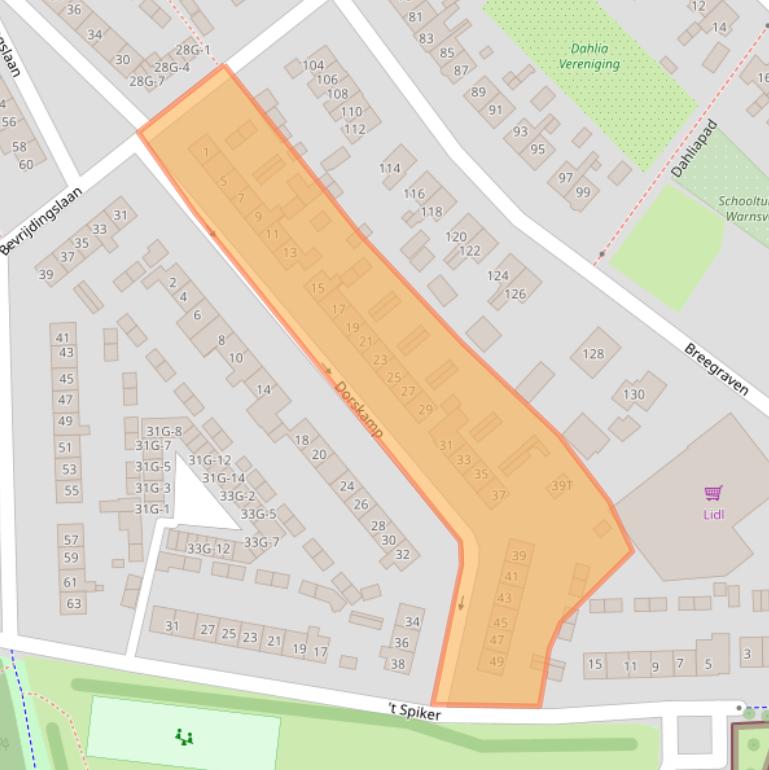 Kaart van postcodegebied 7231JX.