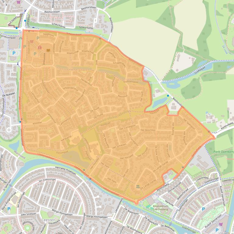 Kaart van postcodegebied 7232.