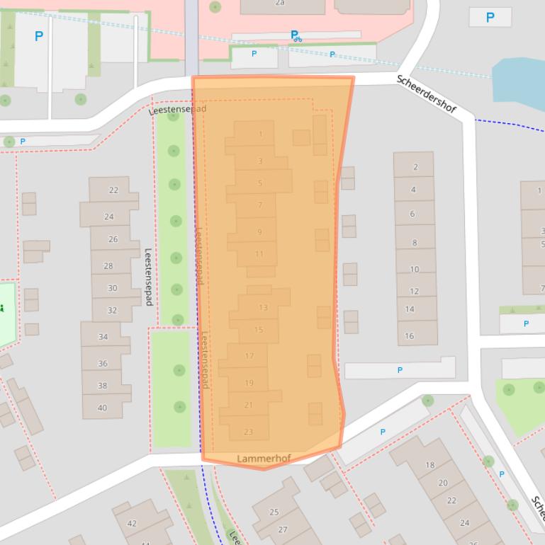 Kaart van postcodegebied 7232AA.