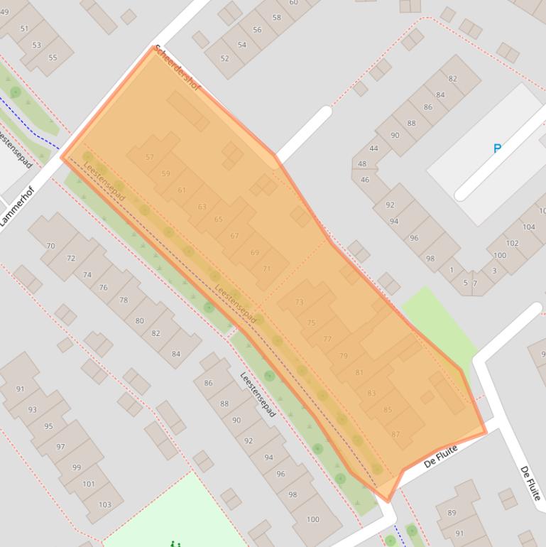 Kaart van postcodegebied 7232AC.