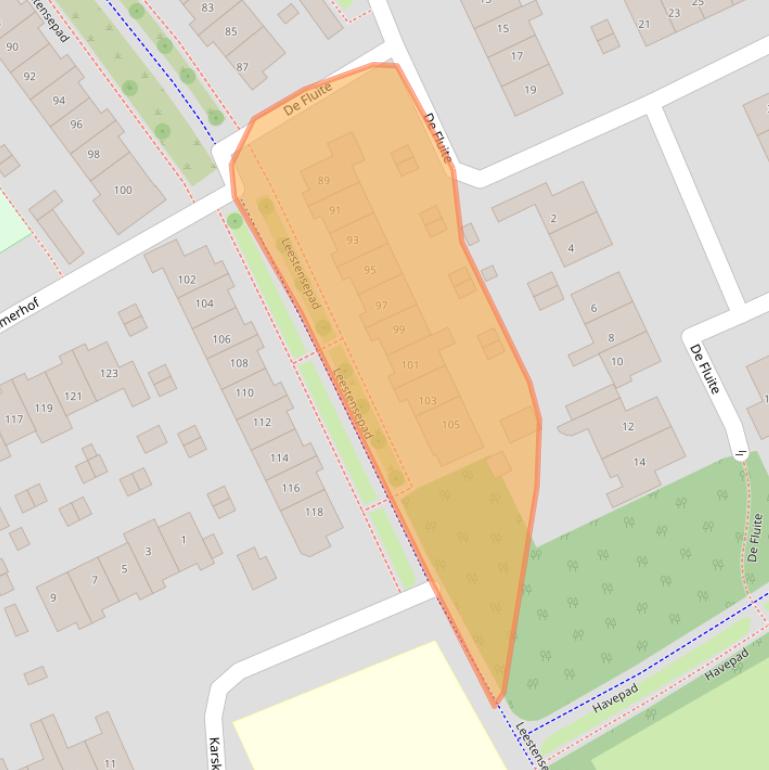 Kaart van postcodegebied 7232AD.