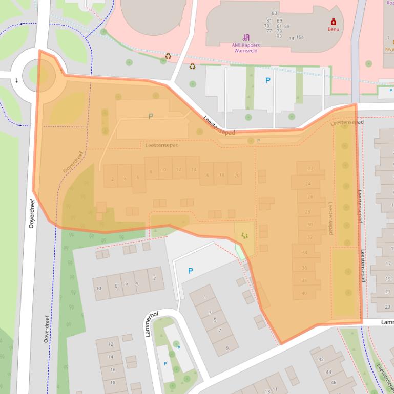 Kaart van postcodegebied 7232AJ.