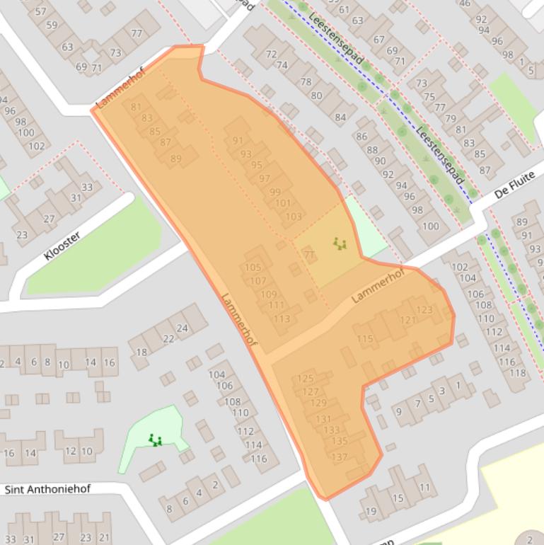 Kaart van postcodegebied 7232AT.