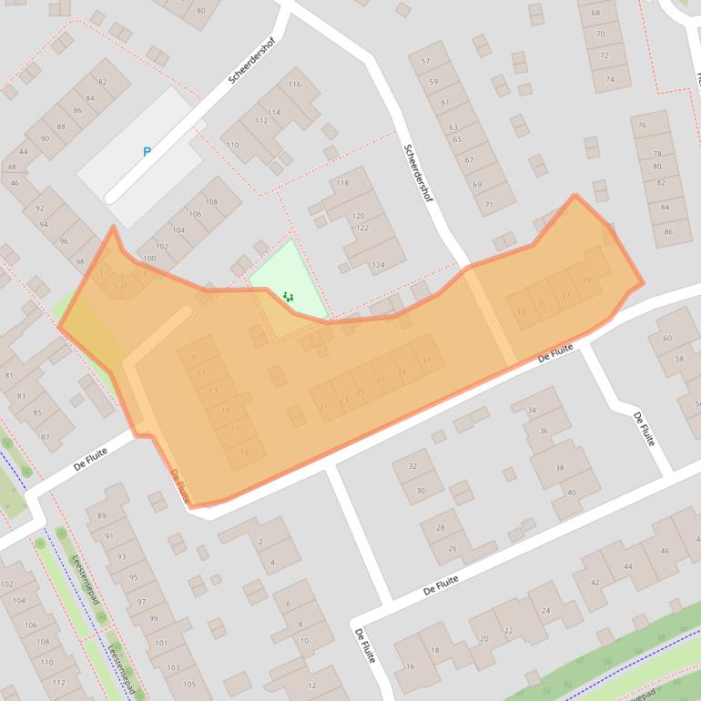 Kaart van postcodegebied 7232BE.