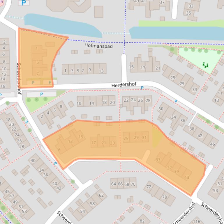 Kaart van postcodegebied 7232BK.