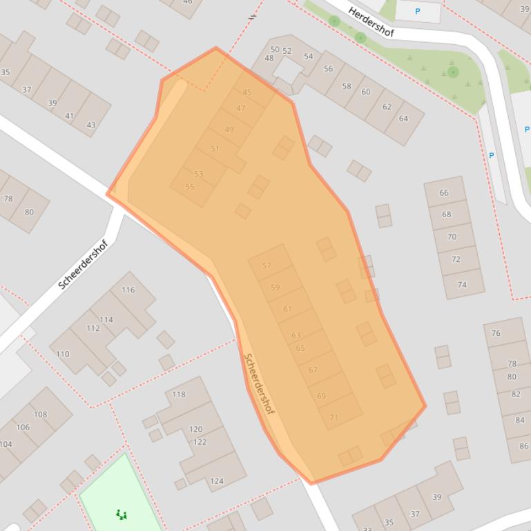 Kaart van postcodegebied 7232BL.