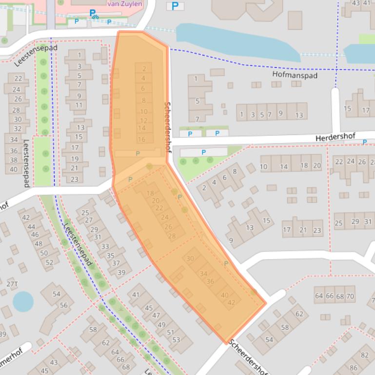 Kaart van postcodegebied 7232BM.