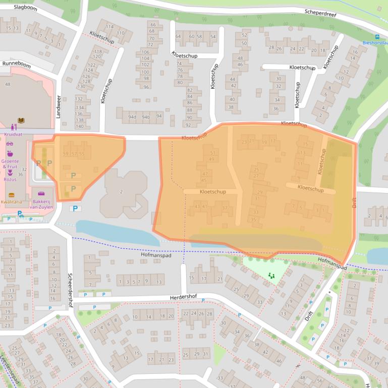 Kaart van postcodegebied 7232CJ.