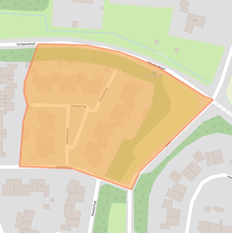 Kaart van postcodegebied 7232CL.