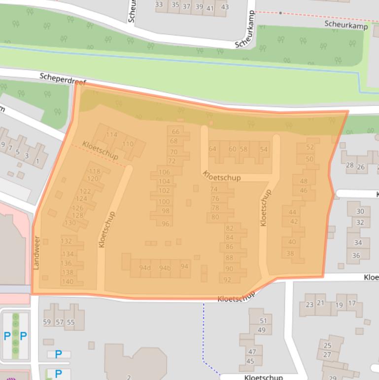 Kaart van postcodegebied 7232CM.