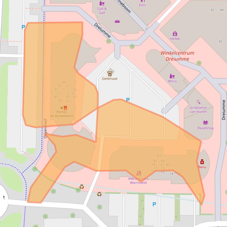 Kaart van postcodegebied 7232CW.