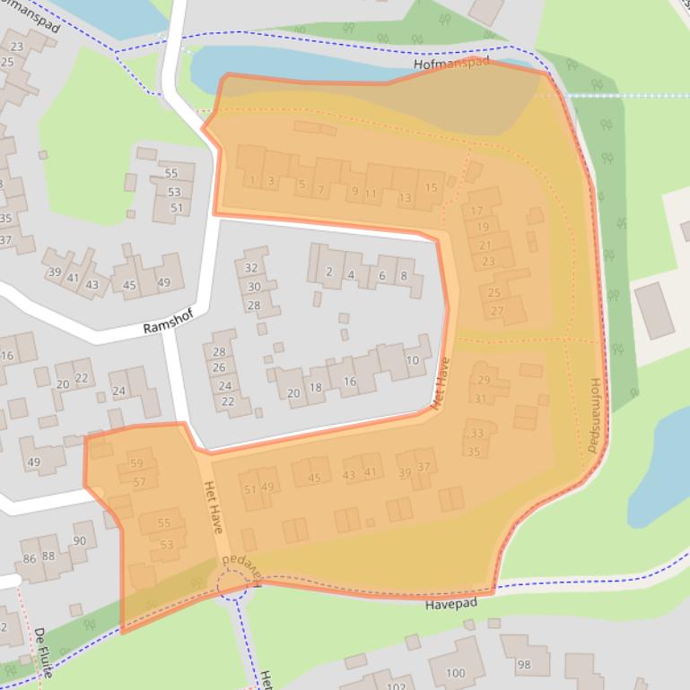 Kaart van postcodegebied 7232DS.