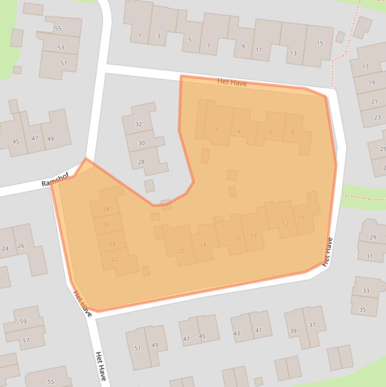 Kaart van postcodegebied 7232DT.