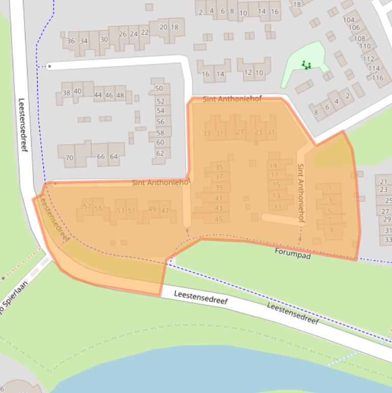 Kaart van postcodegebied 7232EA.