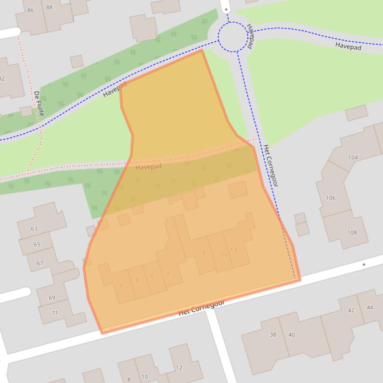 Kaart van postcodegebied 7232GE.