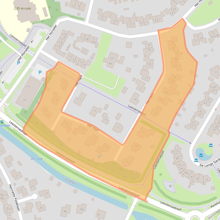 Kaart van postcodegebied 7232GM.