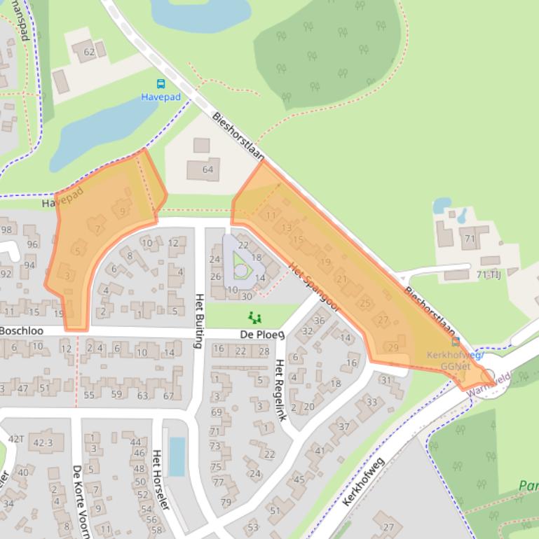 Kaart van postcodegebied 7232HA.