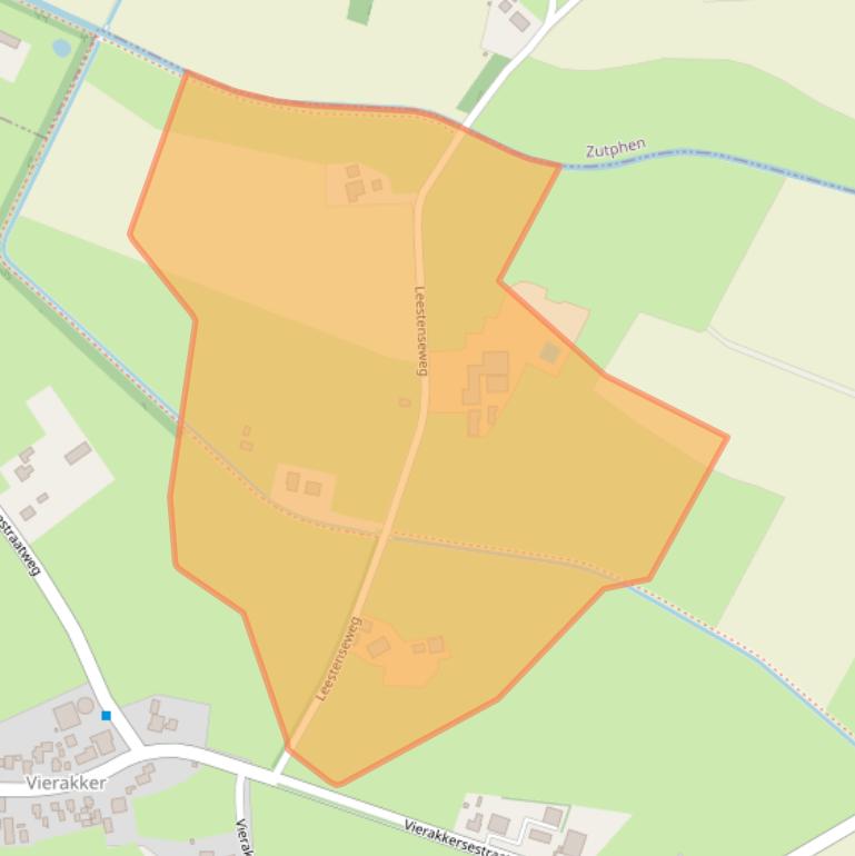 Kaart van postcodegebied 7233PD.