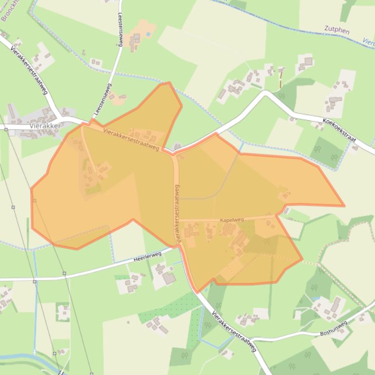 Kaart van postcodegebied 7233SC.