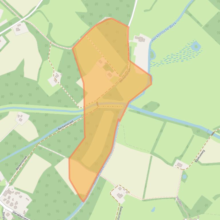 Kaart van postcodegebied 7233SL.
