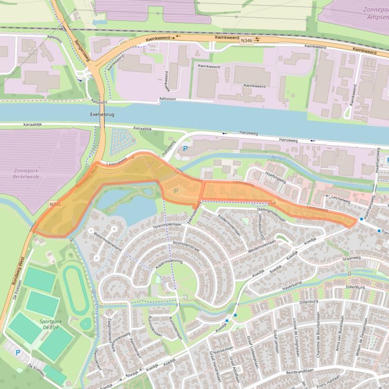 Kaart van postcodegebied 7241CM.