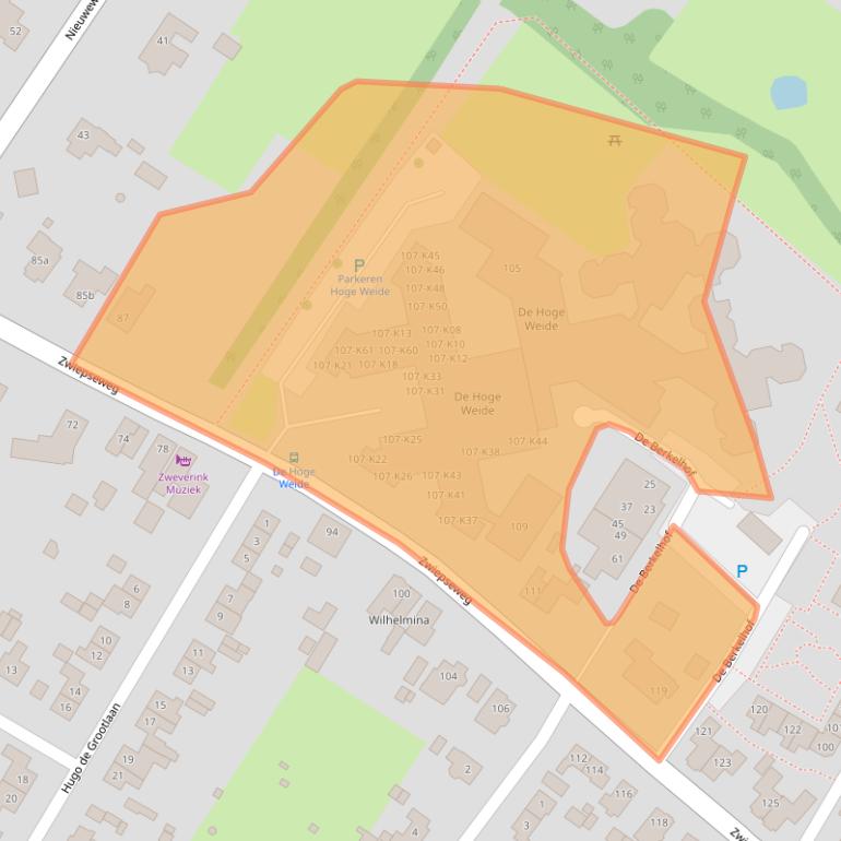 Kaart van postcodegebied 7241GR.