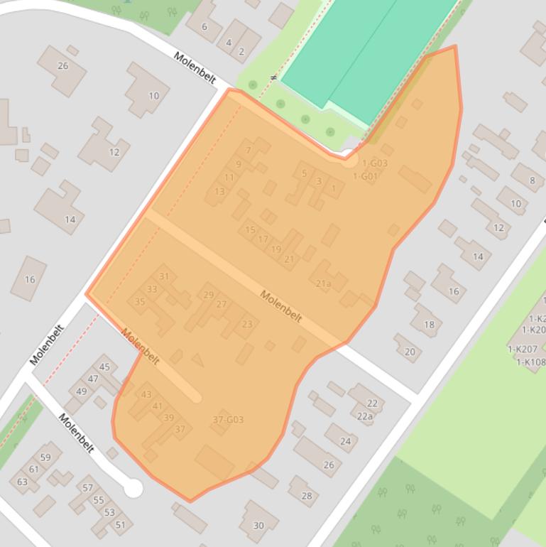 Kaart van postcodegebied 7241JJ.