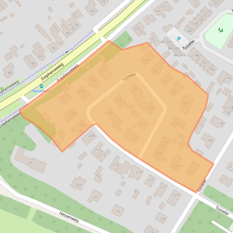 Kaart van postcodegebied 7241KL.