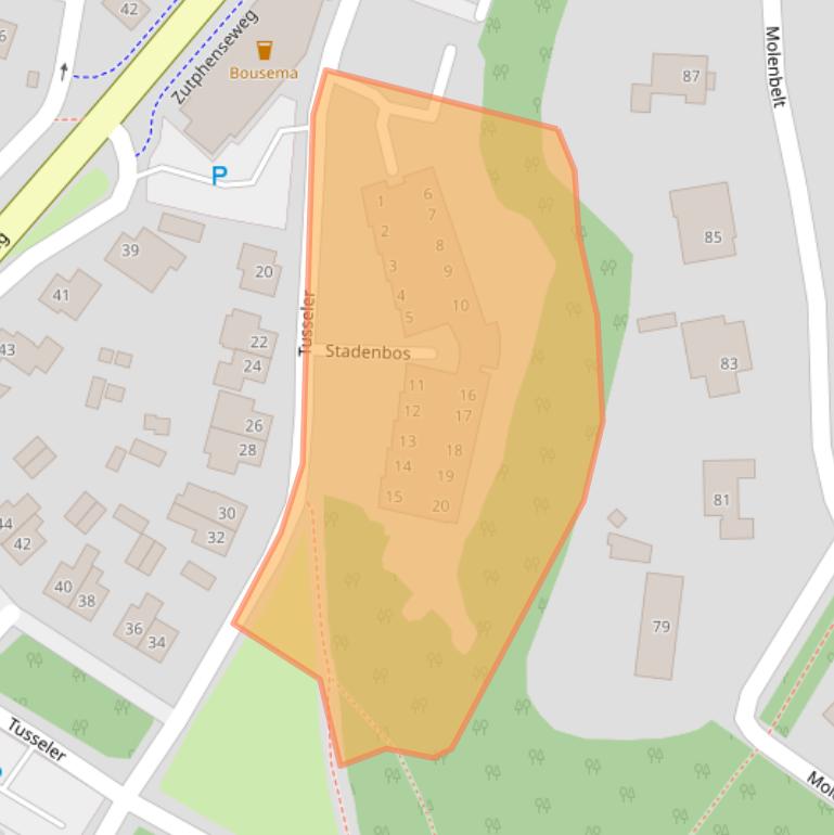 Kaart van postcodegebied 7241KV.