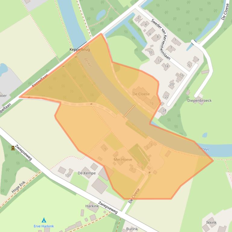 Kaart van postcodegebied 7241PW.