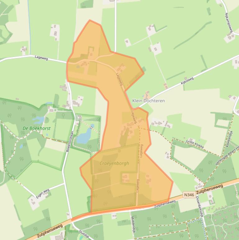 Kaart van postcodegebied 7241SK.