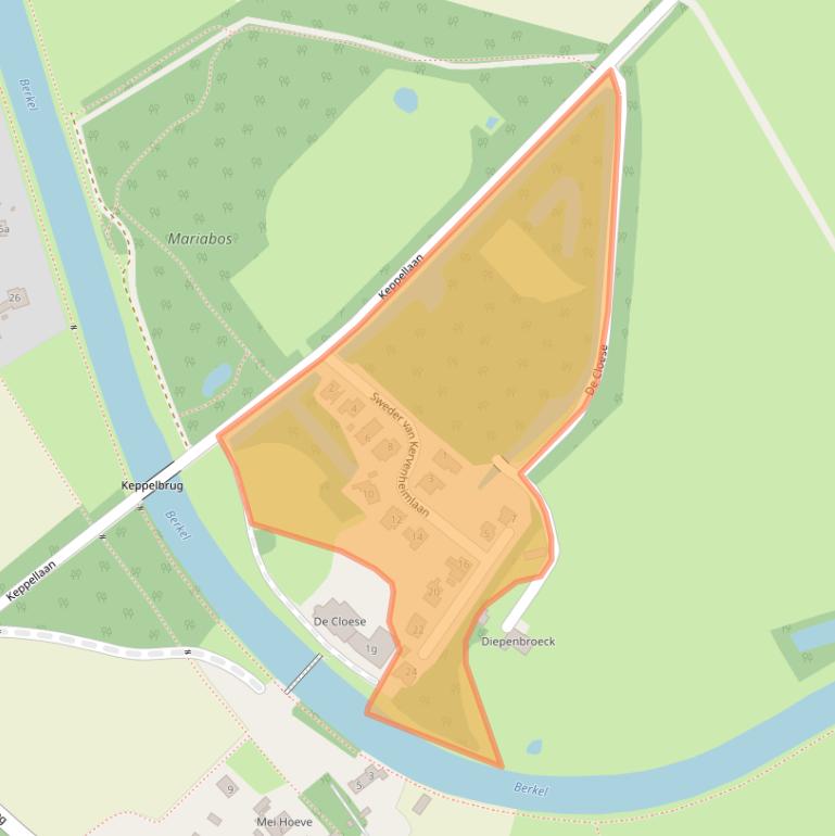 Kaart van postcodegebied 7241TZ.