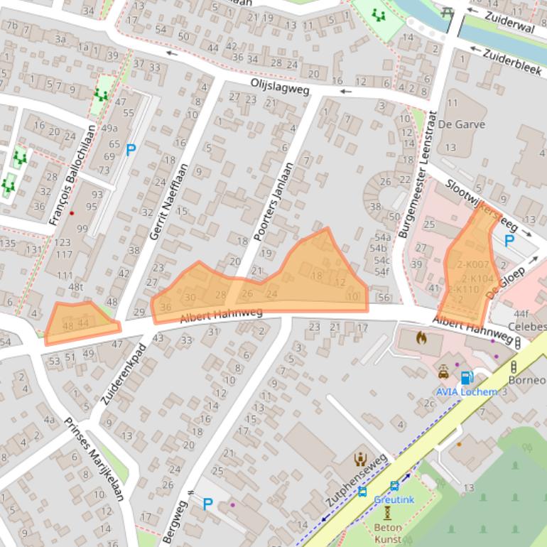 Kaart van postcodegebied 7242EH.