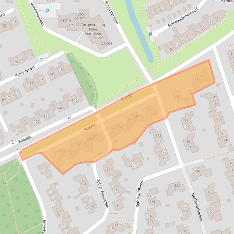 Kaart van postcodegebied 7242KE.