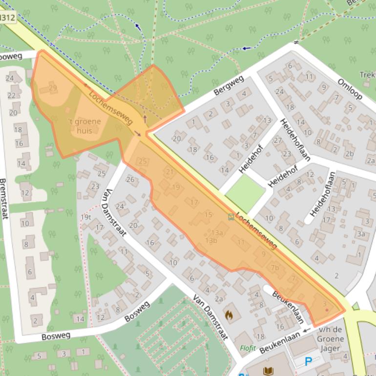 Kaart van postcodegebied 7244AA.