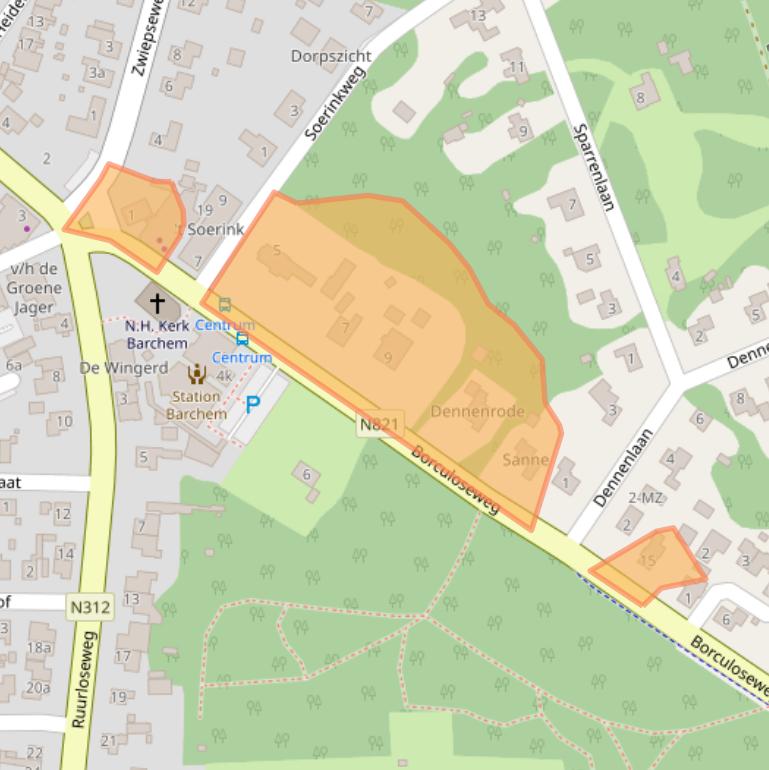 Kaart van postcodegebied 7244AR.