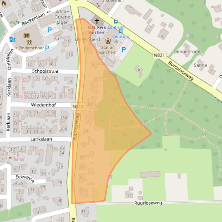 Kaart van postcodegebied 7244AT.