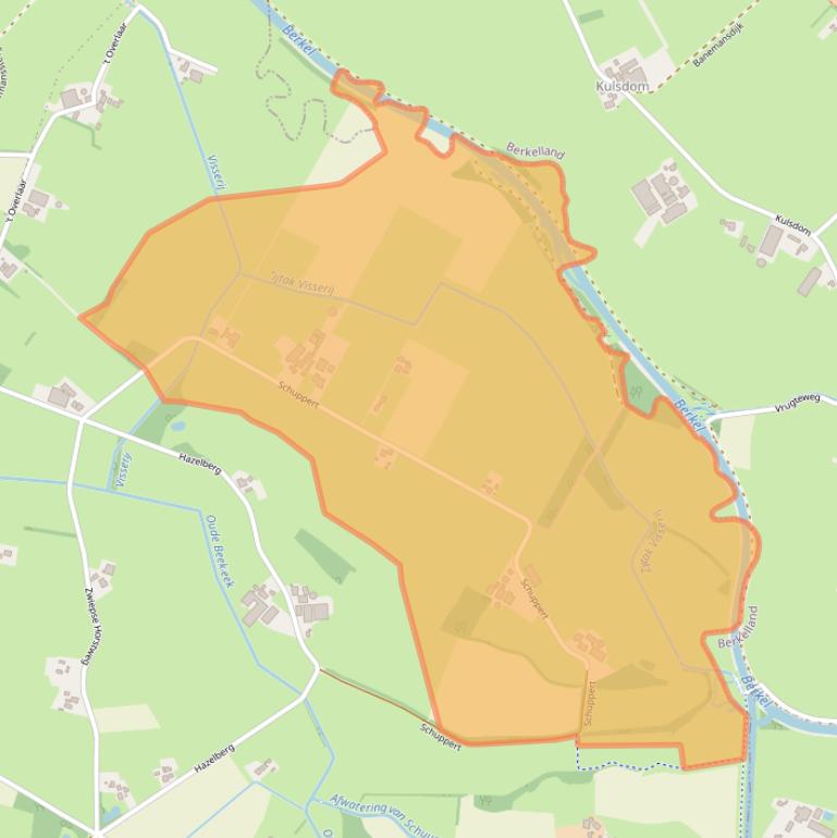 Kaart van postcodegebied 7244NH.