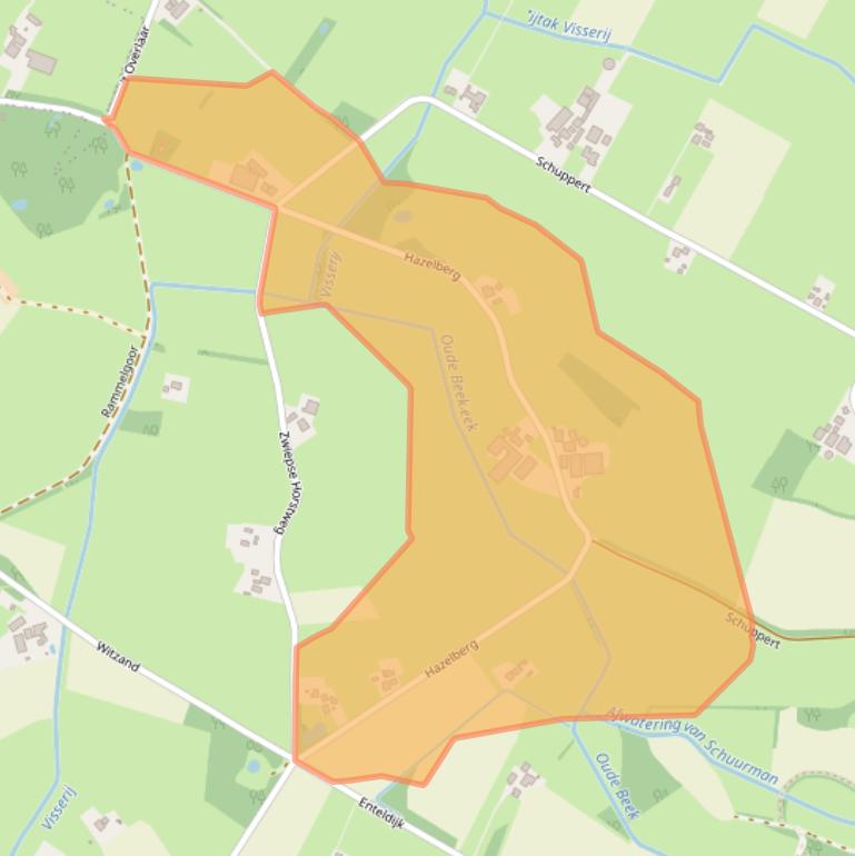 Kaart van postcodegebied 7244NJ.