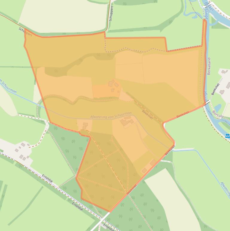 Kaart van postcodegebied 7244NK.